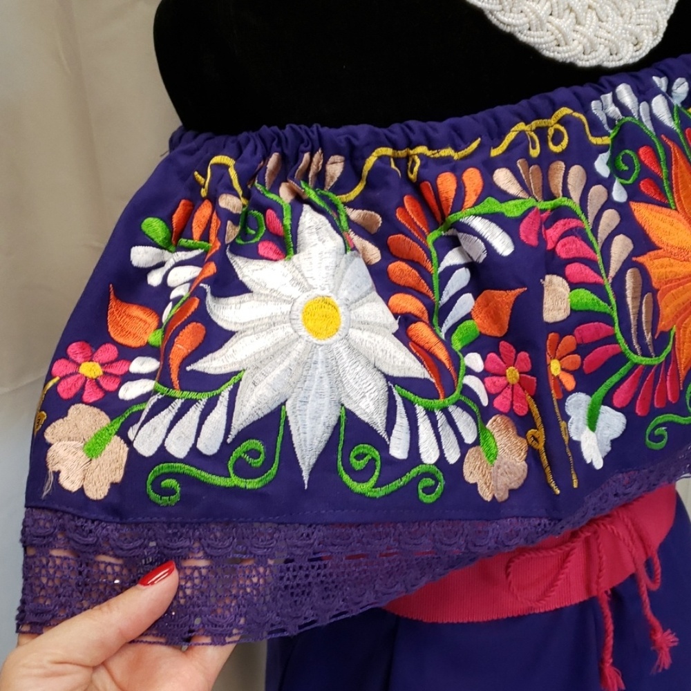 Purple mexican blouse - Picture 3 of 3